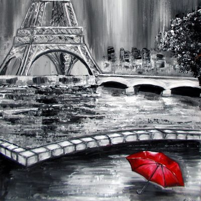 Magányos esernyő Párizsban